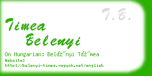 timea belenyi business card